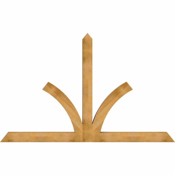 Ekena Millwork Richland Rough Sawn Timber Gable Bracket, Western Red Cedar, 108"W x 68"H x 6"D x 6"F, 15/12 Pitch GBW108X68X0606RIC00RWR - main